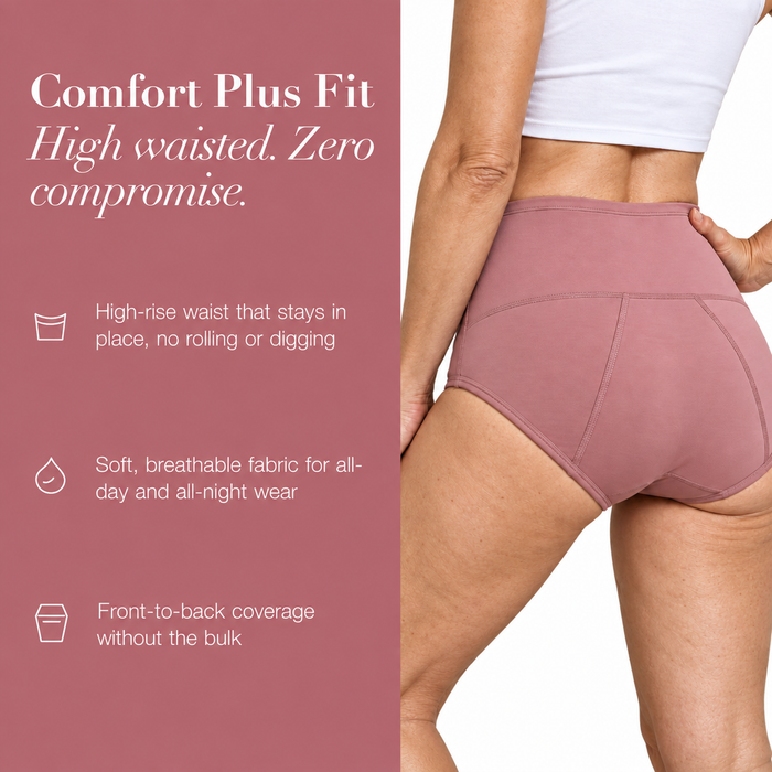 The high-waisted comfort fit of LUMIVE underwear